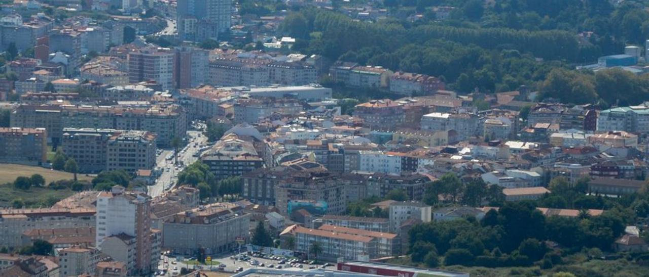Vista aérea parcial del casco urbano de Vilagarcía.  | // IÑAKI ABELLA