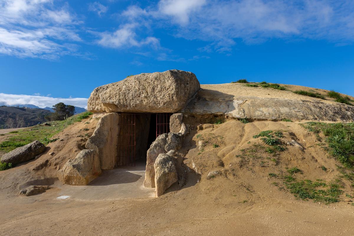 El dolmen de Menga en Antequera, Málaga
