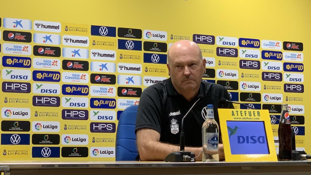 José Mel Pérez, durante la rueda de prensa en Barranco Seco, previa al duelo ante la AD Alcorcón.