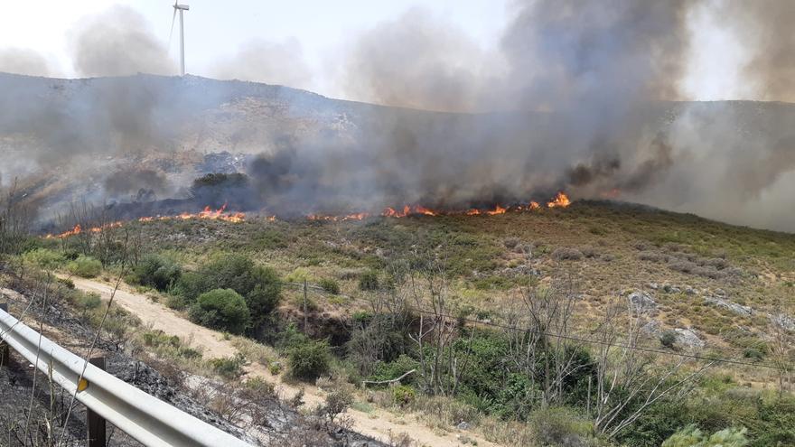 Extinguido el incendio forestal declarado el sábado en Cañete La Real