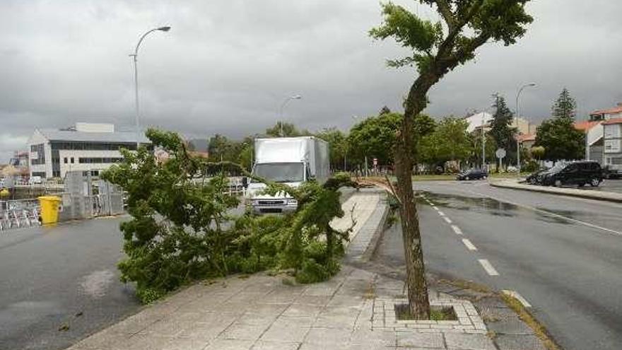 Un portalón en el Salvador Otero, derribado. // Noé Parga