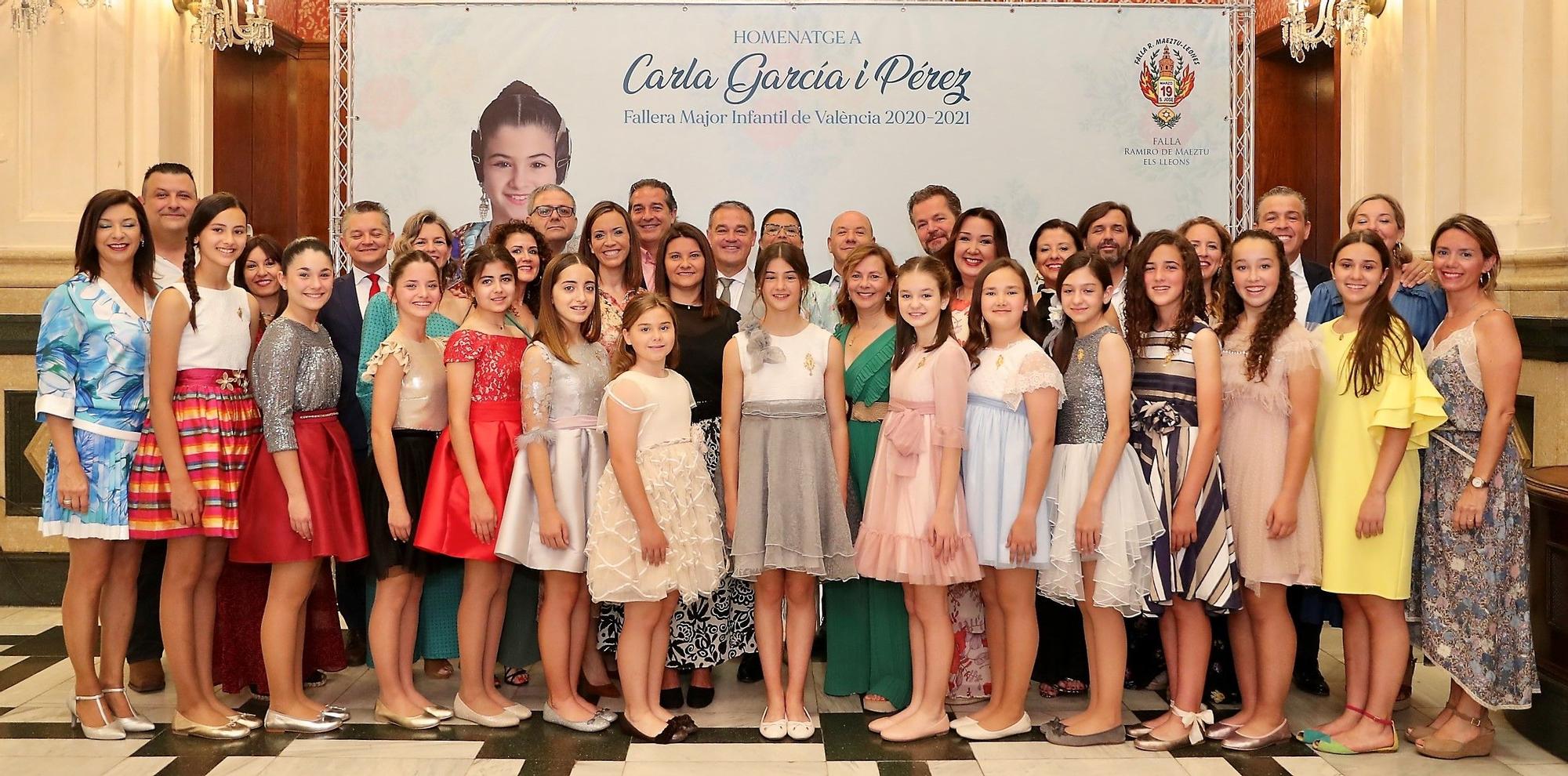 El homenaje a Carla García, fallera mayor infantil de València 2020 y 2021, en imágenes