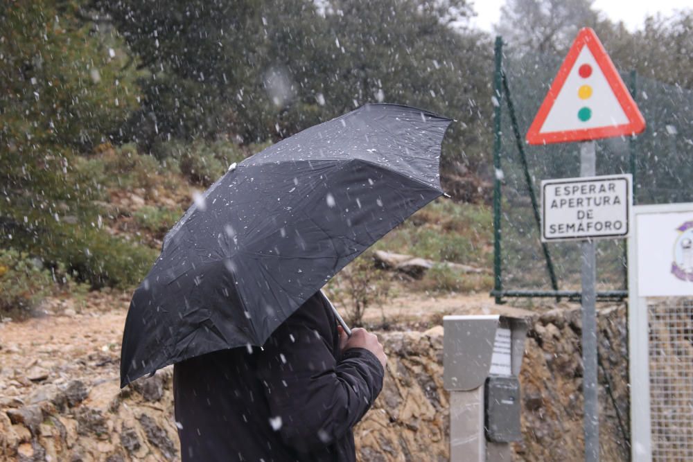 La nieve vuelve a la provincia en primavera.