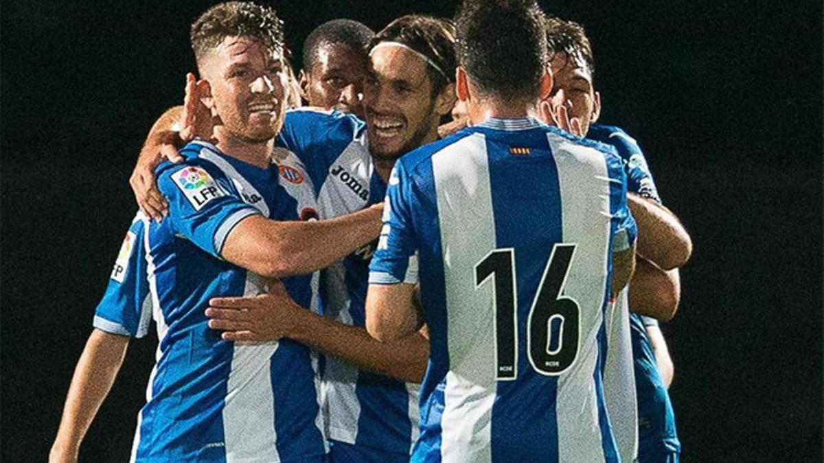 Los jugadores del Espanyol celebrando un gol, en una imagen de archivo