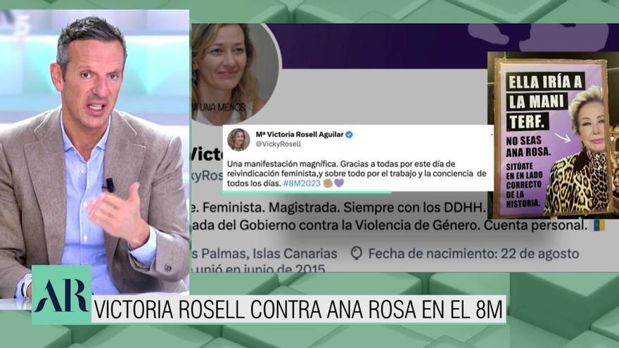 Joaquín Prat, contra Victoria Rosell por &quot;señalar&quot; a Ana Rosa tras el 8M: &quot;Estamos acostumbrados&quot;