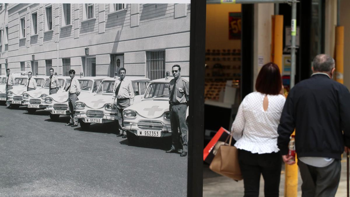 Exposición por el aniversario del Hospital Regional de Málaga en la calle Larios