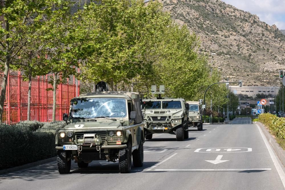 Elda y Petrer reciben a los boinas verdes en la Operación Balmis contra el Covid-19