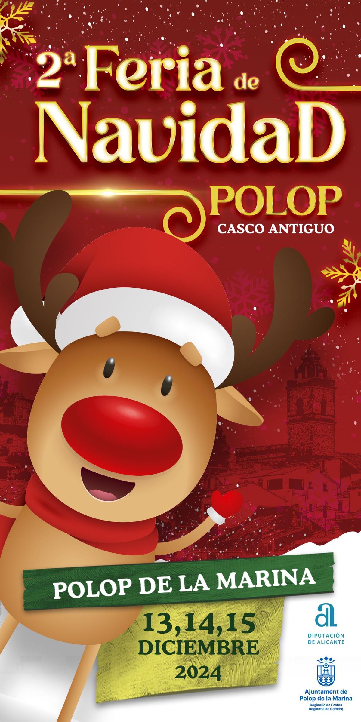 Cartel de la II Feria de Navidad de Polop.