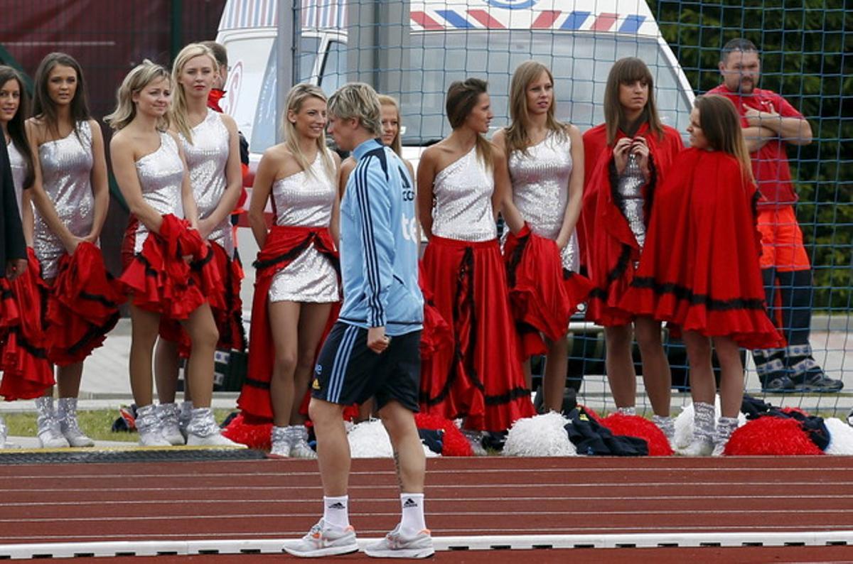 Primer entrenamiento de España en Polonia