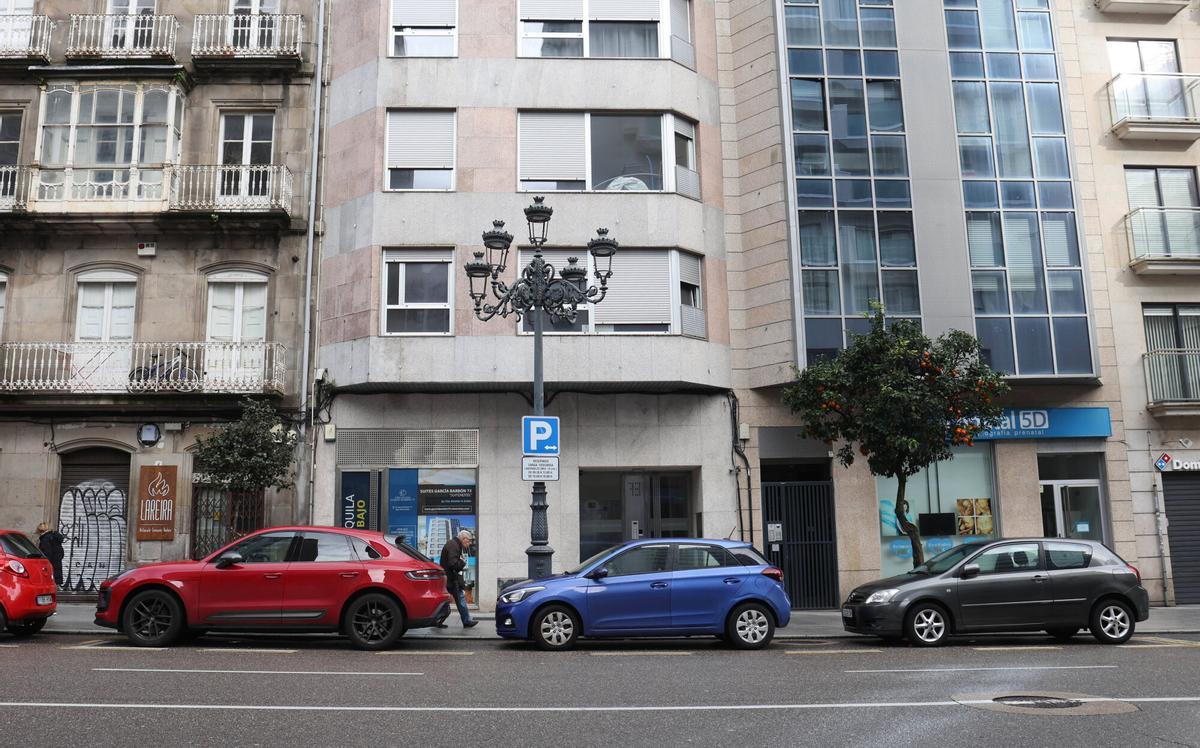 Edificio en el centro de Vigo dedicado en su totalidad a viviendas turísticas.