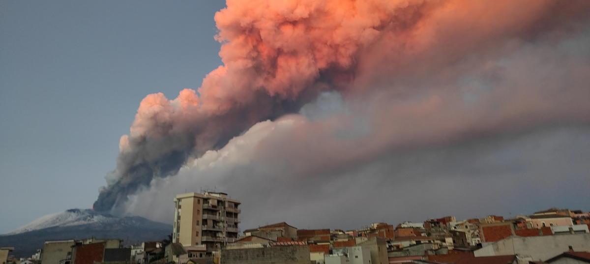L'Etna en erupció aquest dimecres 17 de febrer del 2021