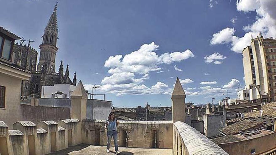 Vista de Manacor desde la terraza superior.