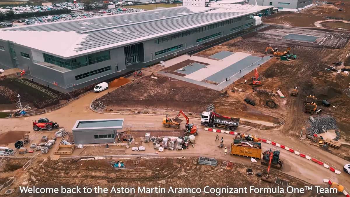 Las obras de la fábrica de Aston Martin en Silverstone, a toda 'maquina'