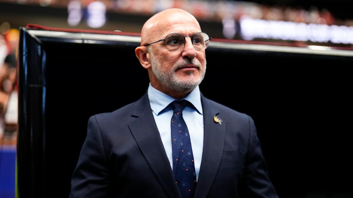 Luis de la Fuente, seleccionador de España, en el partido en Dallas ante Portugal