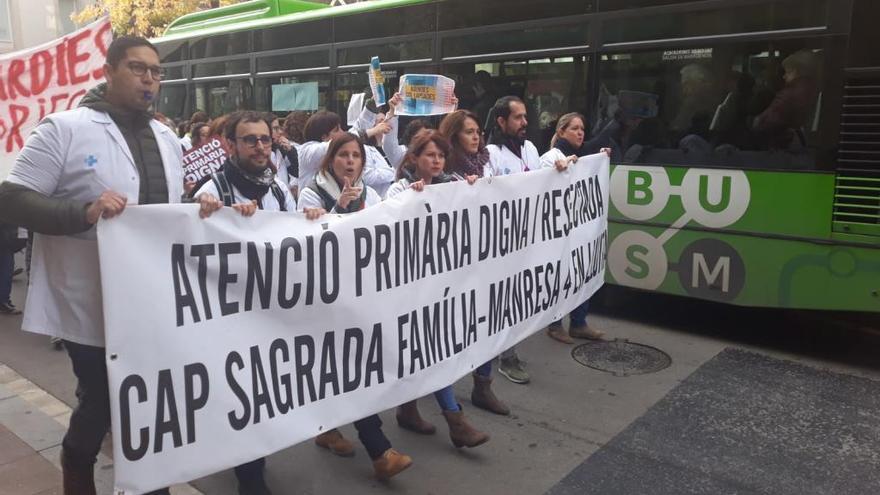 Imatge d ela manifestació de metges d&#039;avui a Manresa