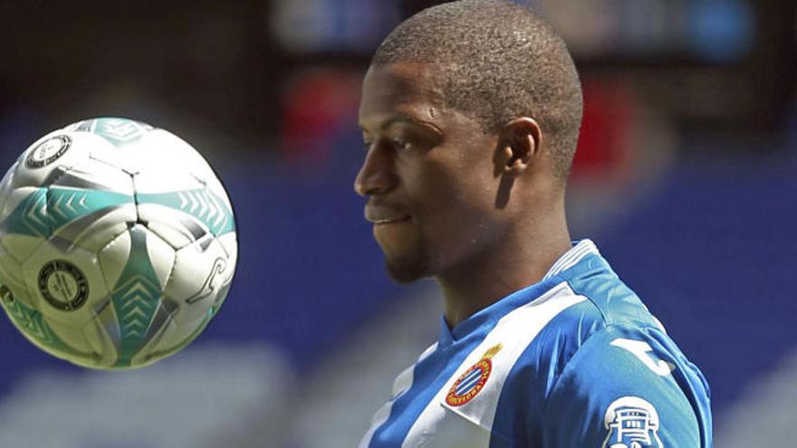 Diop, en su presentación como jugador del Espanyol.