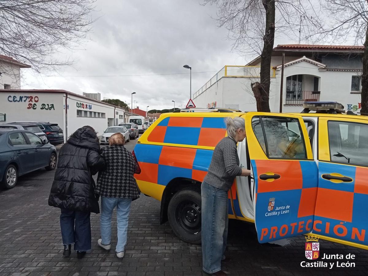 Un momento de la evacuación.