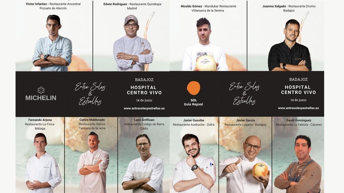Cocineros participantes en Entre Soles y Estrellas.