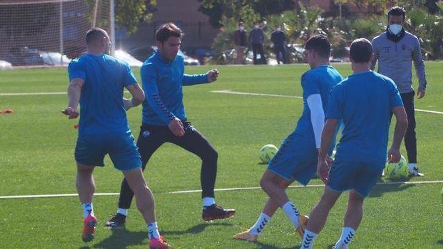 Soriano, en un entrenament amb el Castelló