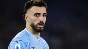 Mario Gila of Lazio looks on during the Italian championship Serie A football match between SS Lazio and Juventus FC on March 30, 2024 at Stadio Olimpico in Rome, Italy - Photo Federico Proietti / DPPI. 40224120