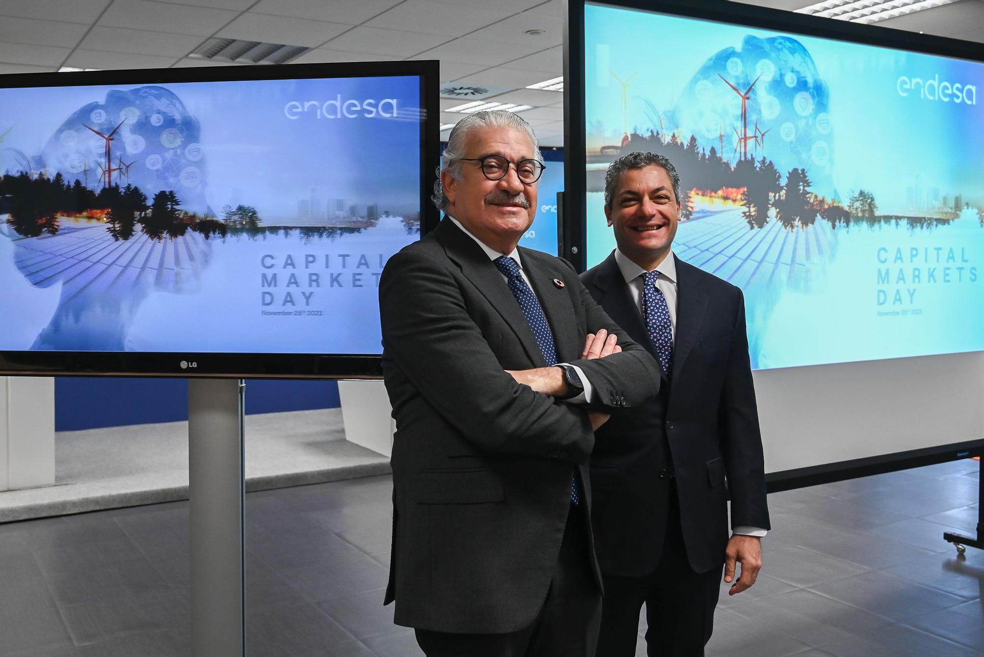 El consejero delegado de Endesa, José Bogas, y el director general económico-financiero, Luca Passa.