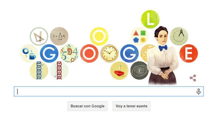 Emmy Noether, protagonista del doodle de hoy.