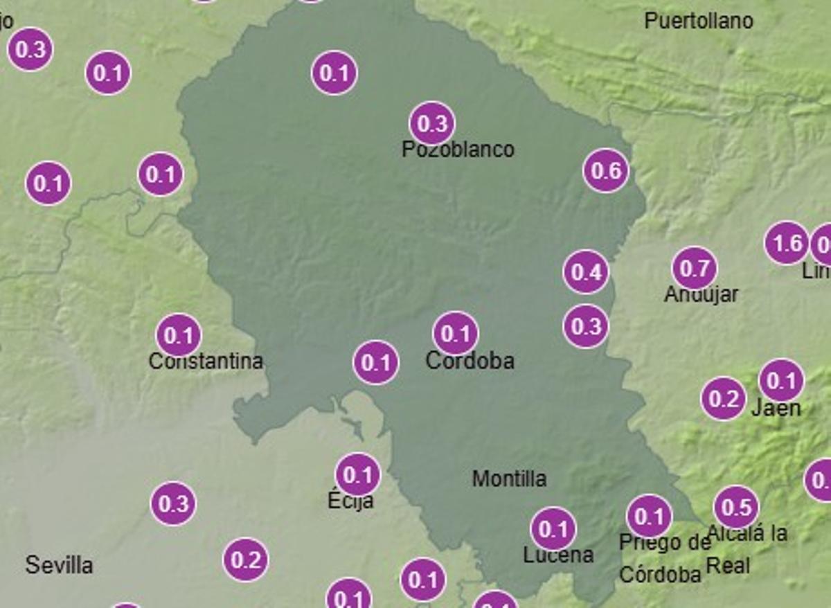 Pronóstico de lluvia este viernes en la provinicia.