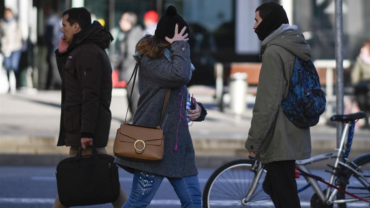 Frío Barcelona invierno