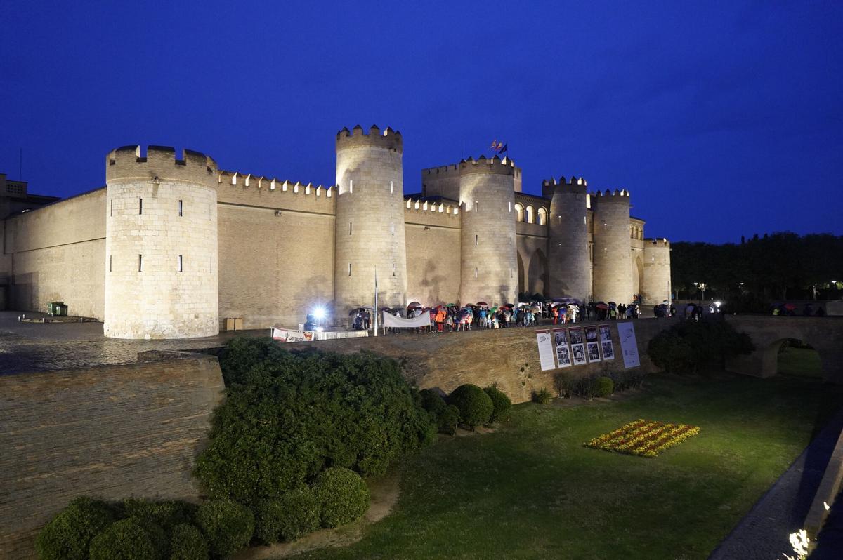 Salida de La Jorgeada desde el Palacio de La Aljafería en la edición de 2022.