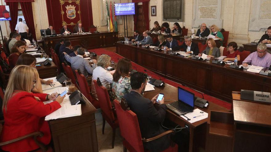 Imagen de un pleno municipal en el Ayuntamiento.