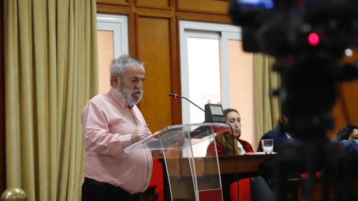 Miguel Ángel Aguilera, durante su intervención en el pleno.