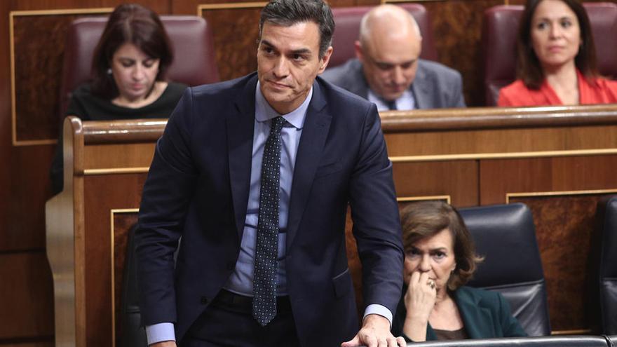 Pedro Sánchez en una sesión del Congreso  // E.P.