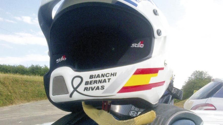 El casco que llevará Cándido Carrera.