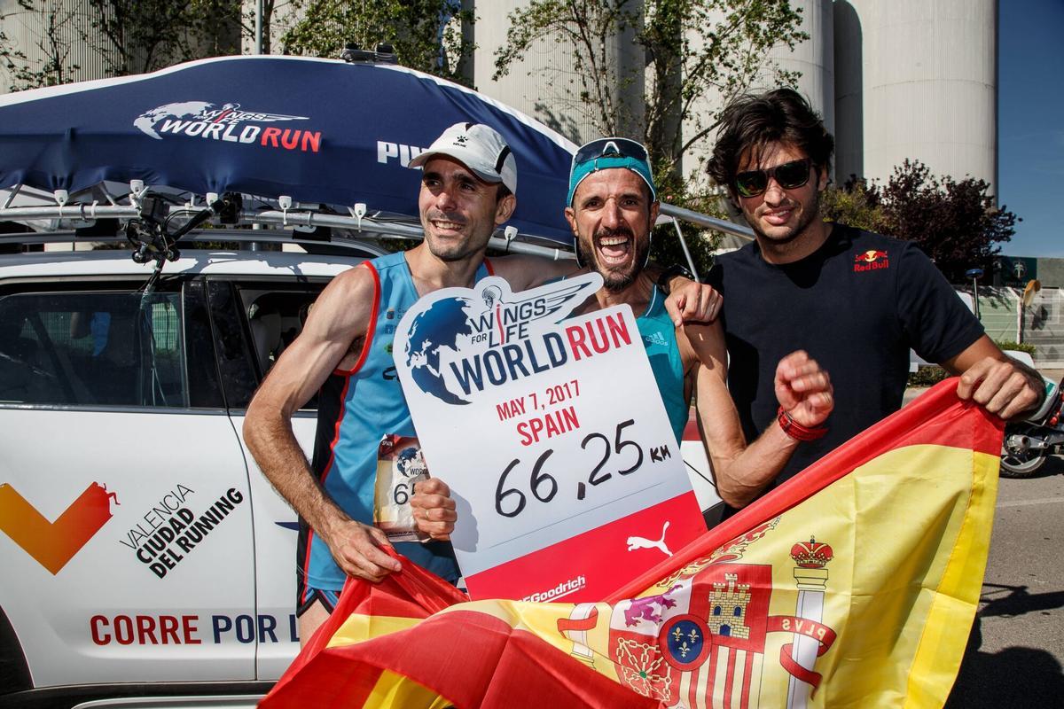 Chema Martinez, en su última participación en Wings For Life Valencia, donde marcó el récord de 66,25 km recorridos.
