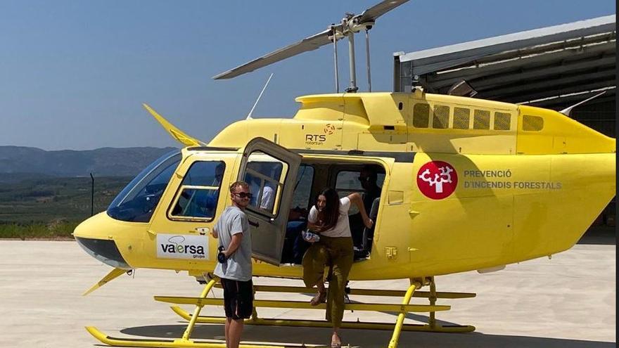 Un helicóptero y un dron para adelantarse al fuego en los montes valencianos