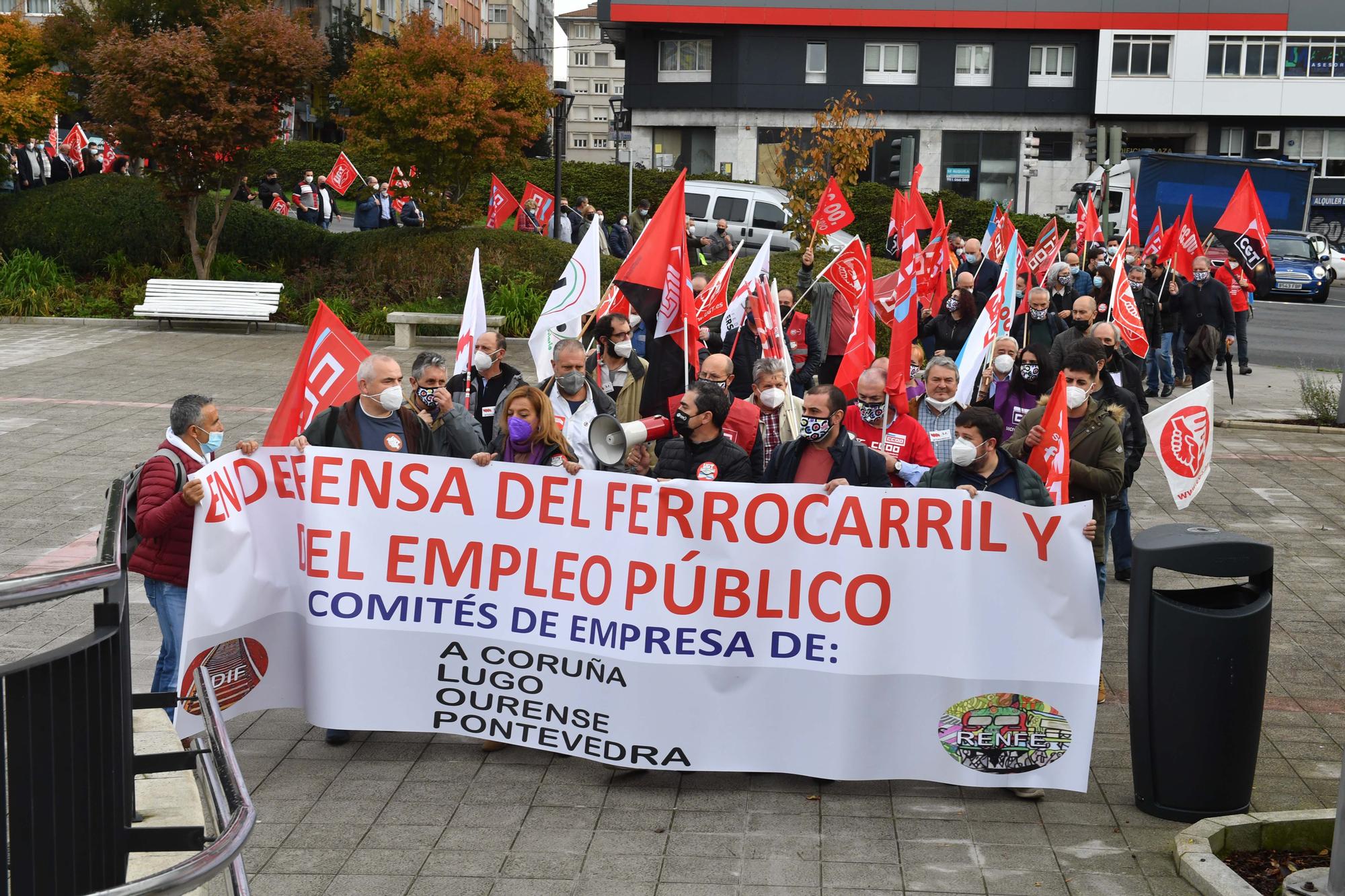 Concentración por el restablecimiento de los servicios ferroviarios