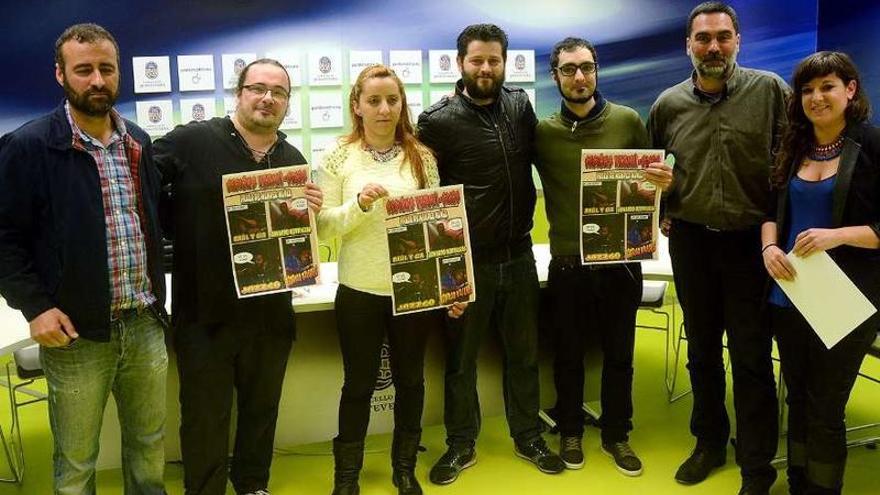 Participantes, ayer, en la presentación de las &quot;Sesións vert-músicos&quot;.