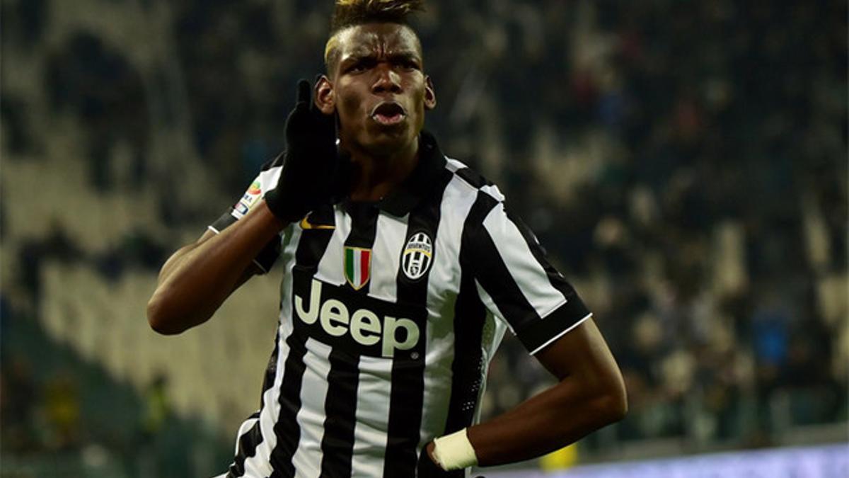 Pogba, celebrando un gol con la Juventus