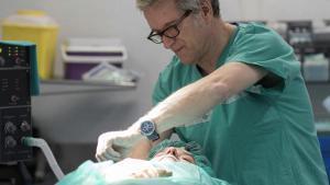Un médico ultimando una sesión de TEC