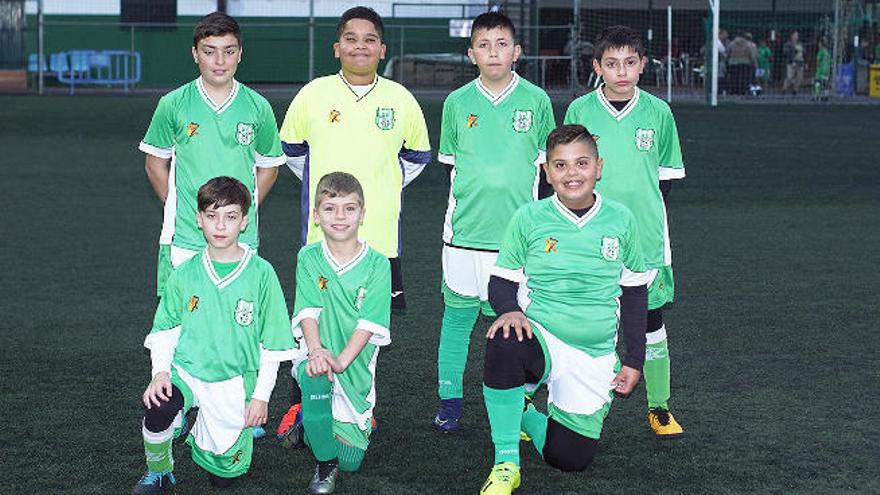 La formación del Palo Blanco que jugó ante el Peñón B.