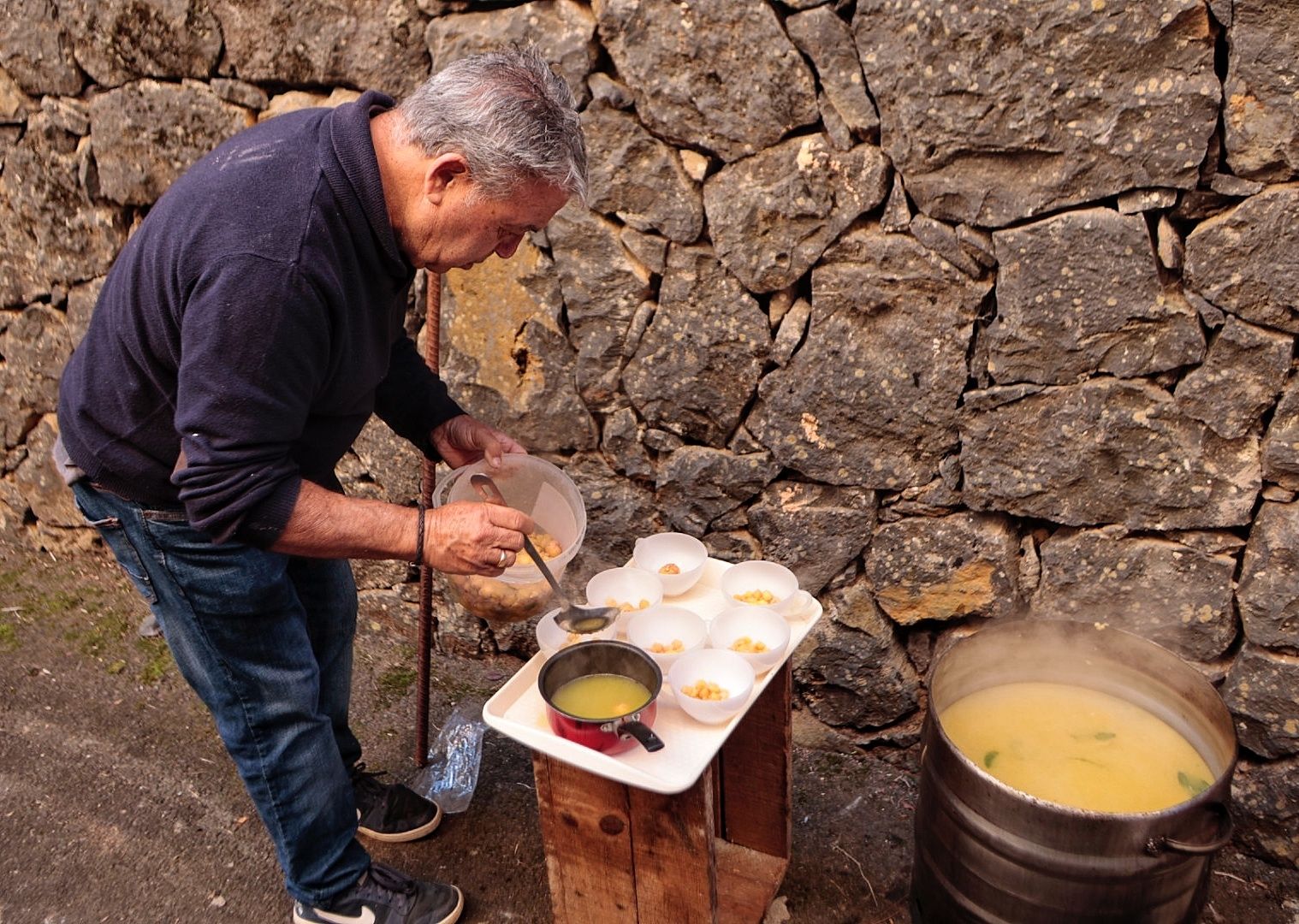 Preparativos del Puchero de La Florida