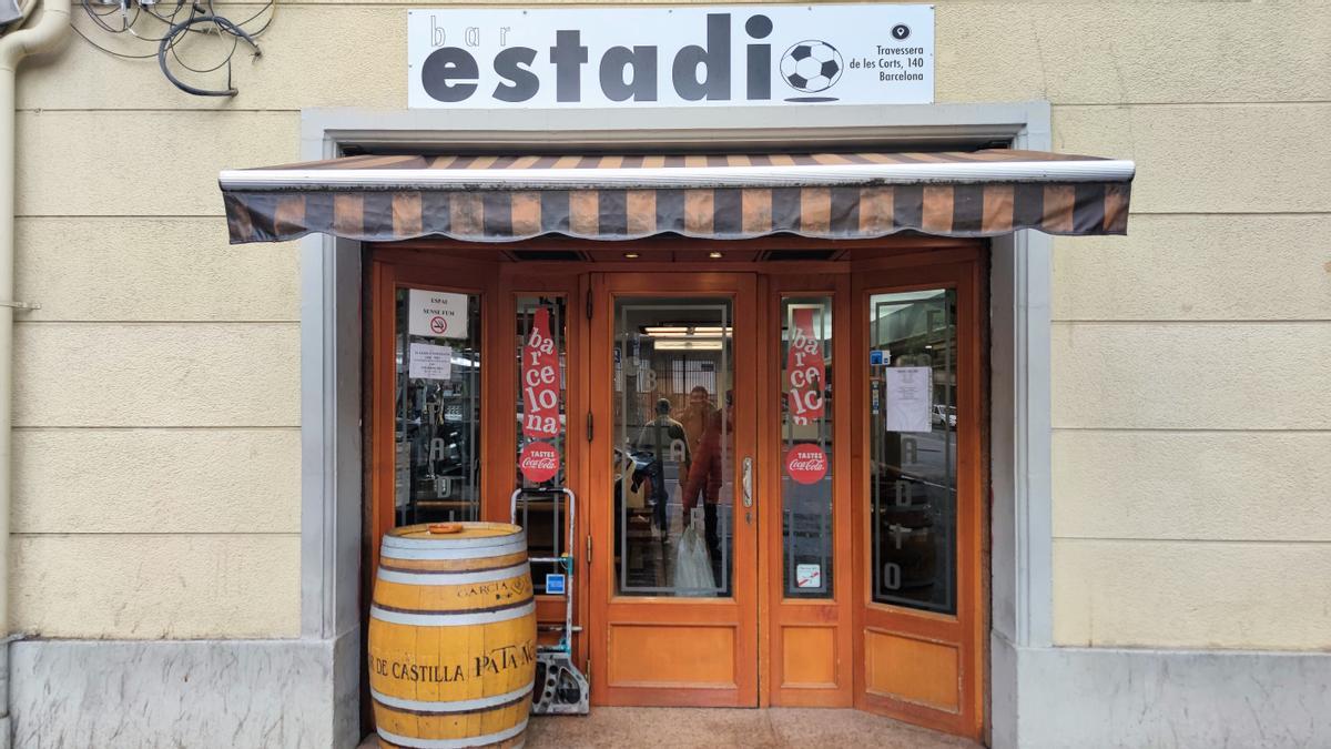 La fachada de Bar Estadio, en los aledaños del Camp Nou.