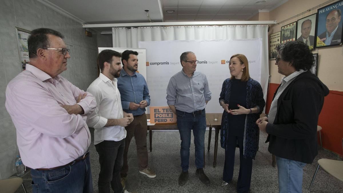 Emili Clemente en la sede de Sagunt