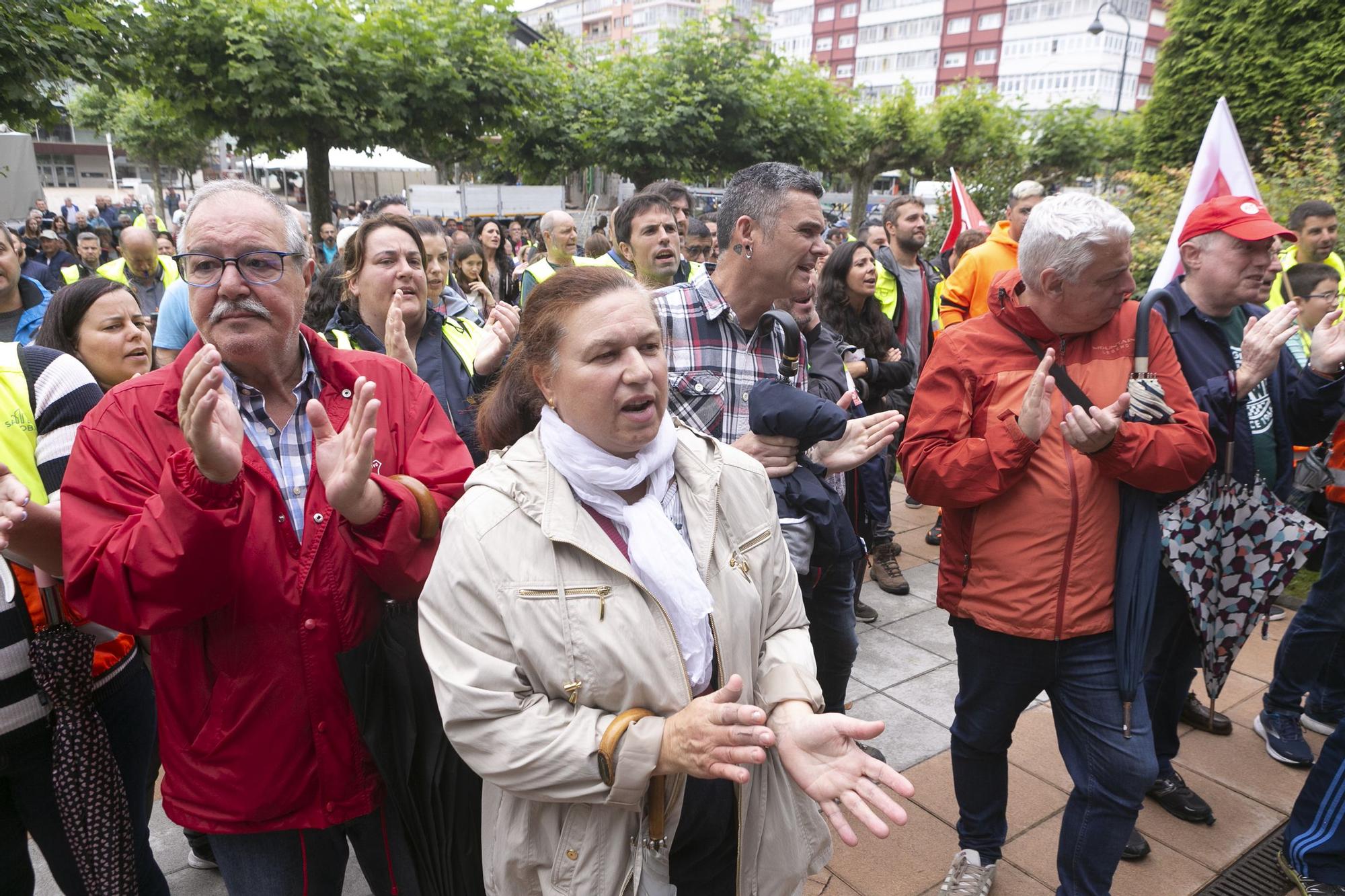 EN IMÁGENES: así transcurrió la marcha de los trabajadores de Saint-Gobain