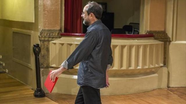 El cabeza de lista de la CUP, Antonio Baños, el pasado lunes, en el Poblenou.