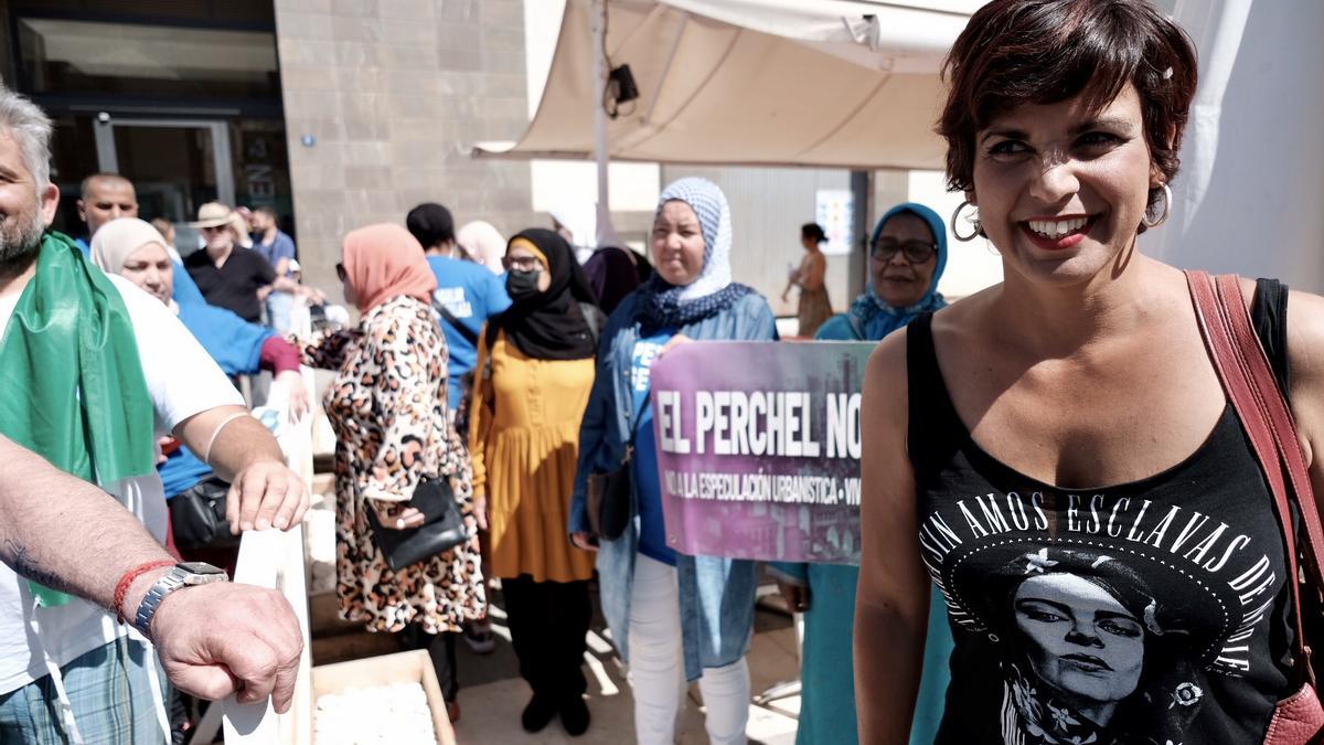 Mitin de la candidata de Adelante Andalucía, Teresa Rodríguez, en Málaga.