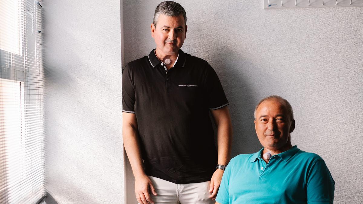 Francisco y Agustín, pacientes de cáncer de laringe /Alba Vigaray