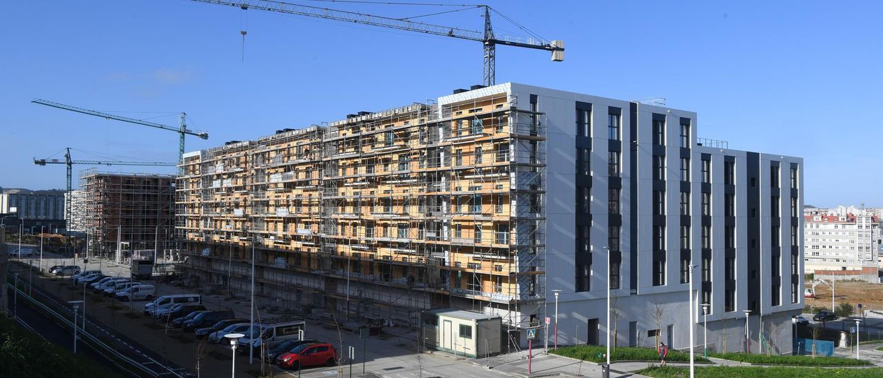 Viviendas en construcción.