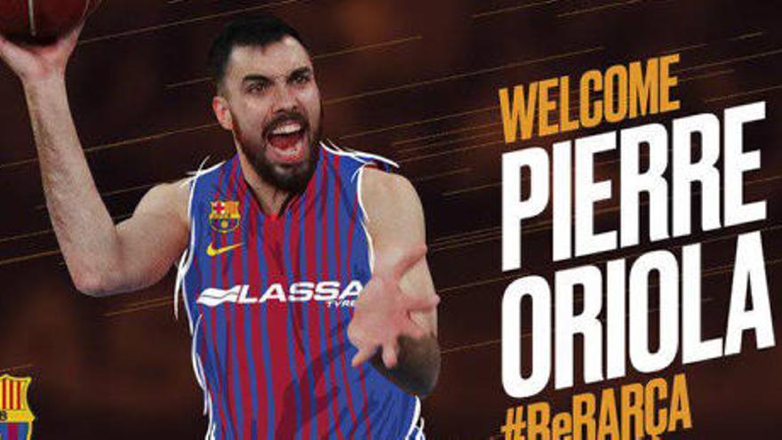 Imagen del Barça de bienvenida a Oriola.