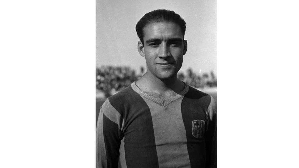 Josep Riba defendió la camiseta del FC Barcelona en la década de los 40